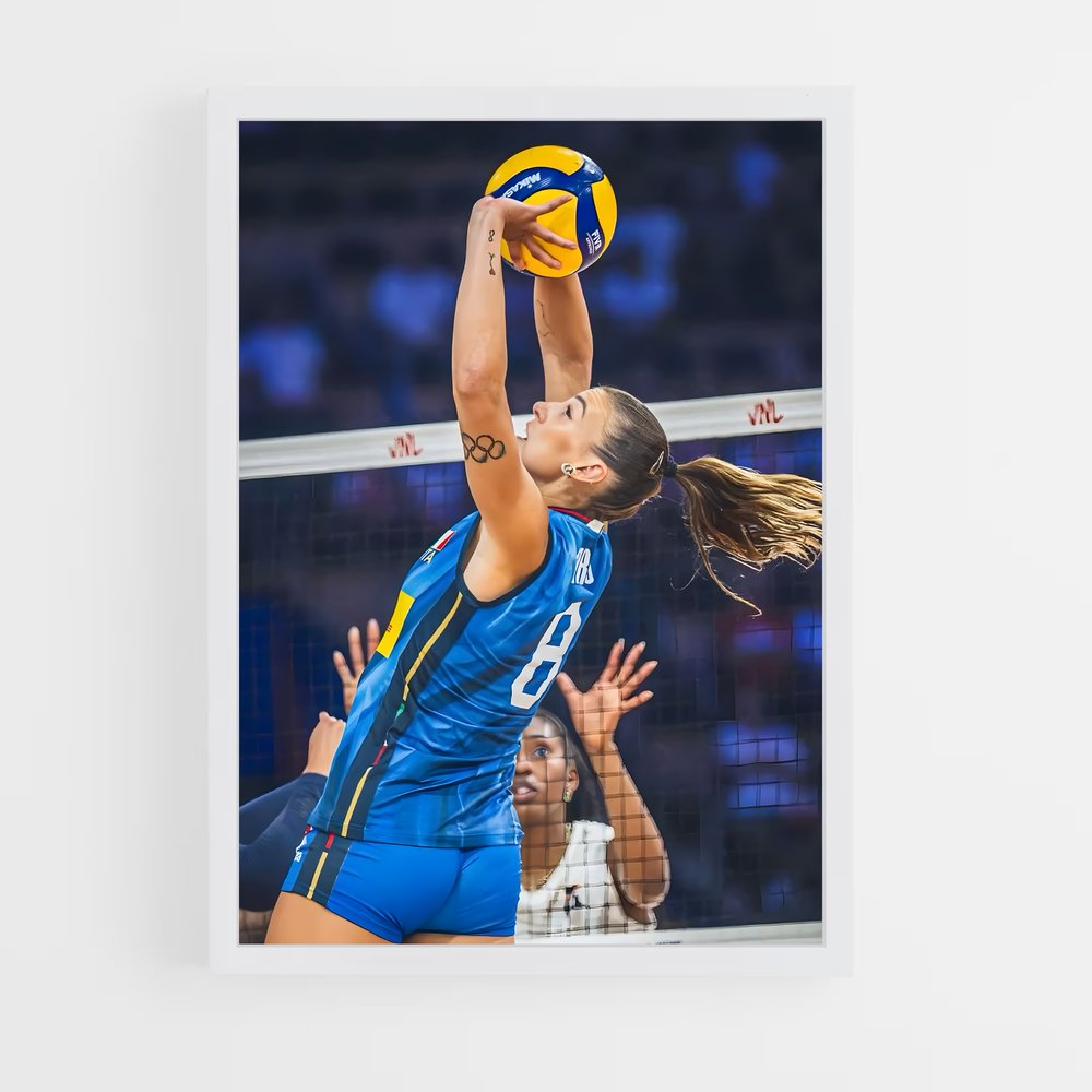 Poster Envolée Italienne – affiche Volleyball (vue 3)